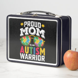 Proud Mum Of An Autism Warrior Family Metal Lunch Box