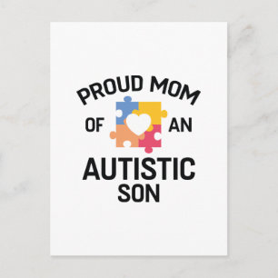 Proud Mum Of An Autistic Son Postcard