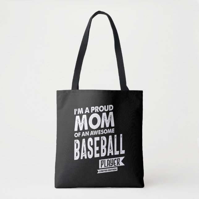 Proud Mum Of an Awesome Baseball Player Tote Bag (Front)