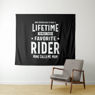Proud Mum Of An Awesome Rider Player Tapestry