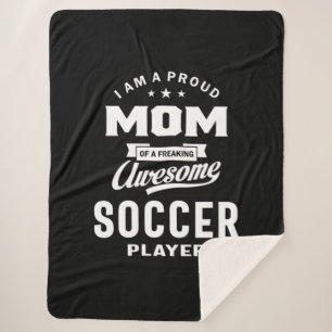 Proud Mum Of An Awesome Soccer Player Sherpa Blanket