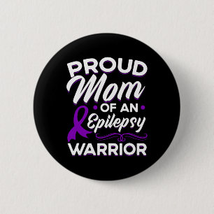 Proud Mum Of An Epilepsy Warrior Epilepsy Awarenes 6 Cm Round Badge