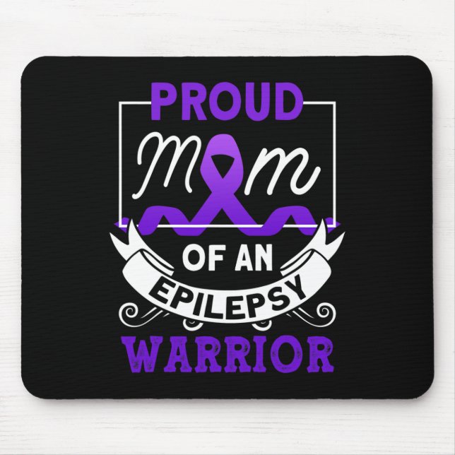 Proud Mum Of An Epilepsy Warrior Epilepsy Awarenes Mouse Mat (Front)