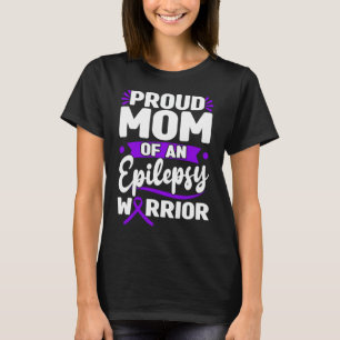 Proud Mum Of An Epilepsy Warrior Purple Ribbon T-Shirt