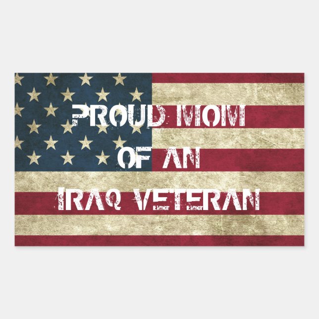 Proud Mum of an Iraq Veteran Sticker (Front)
