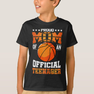 Proud Mum Of An Official Teenager Sketll Mother T-Shirt