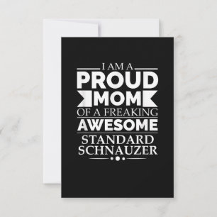 Proud Mum Of Awesome Standard Schnauzer Dog Mum Do RSVP Card