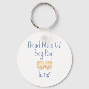 Proud Mum of Boy Twins Key Ring