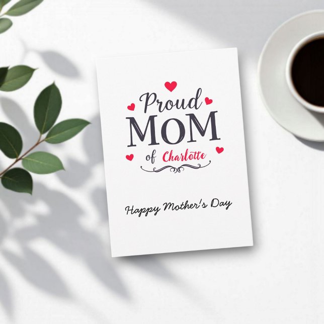 Proud Mum of | Cute Personalised Mother's Day Card (Creator Uploaded)