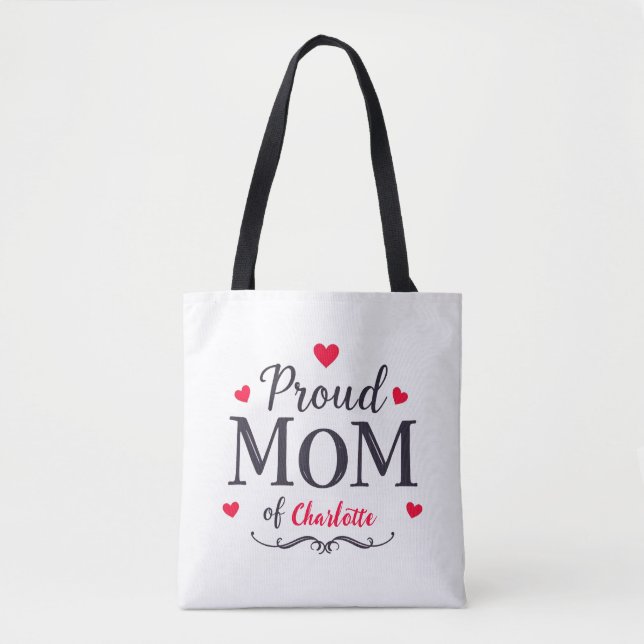 Proud Mum of | Cute Personalised Mother's Day Tote Bag (Front)