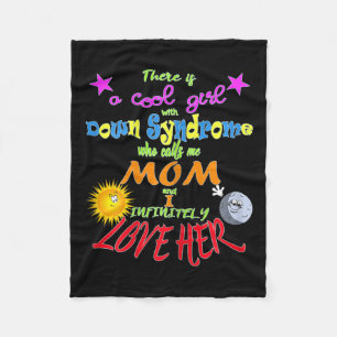 Proud Mum Of Down Syndrome Daughter Fleece Blanket