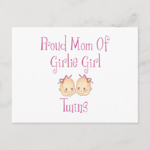Proud Mum Of Girl Twins Postcard