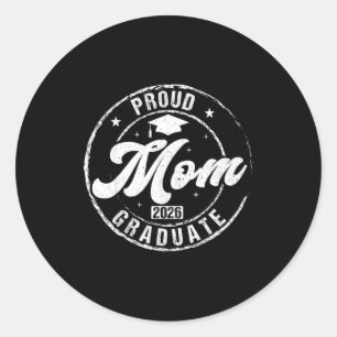 Proud mum of graduate class of 2026 graduation classic round sticker