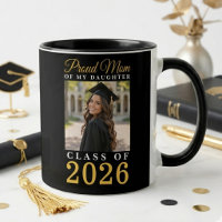 Proud Mum of My Daughter Gold Script Grad Photo