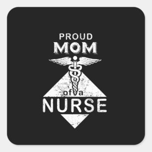 Proud Mum Of Nurse Mother Family Nurse Graduation Square Sticker