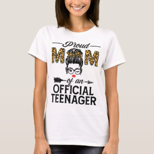 Proud Mum of Official Teenager Leopard Print 13th T-Shirt
