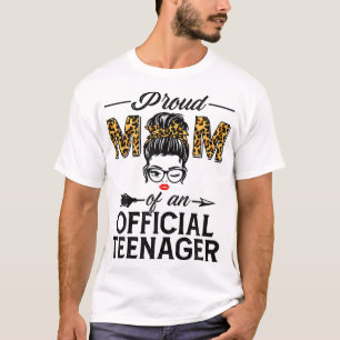Proud Mum of Officialnager Leopard Print 13th Birt T-Shirt