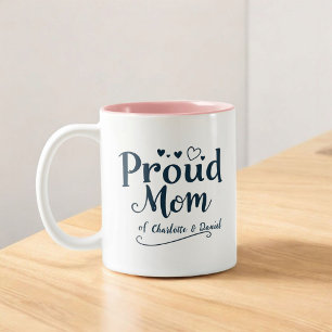 Proud Mum of Personalised Mother's Day Two-Tone Coffee Mug