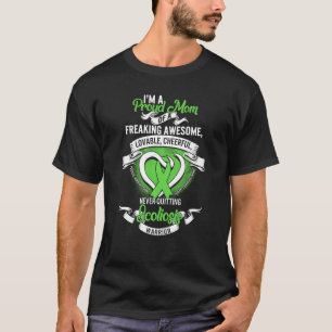 Proud Mum Of Scoliosis Warrior Awareness Month Gre T-Shirt