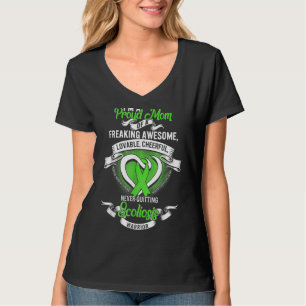 Proud Mum Of Scoliosis Warrior Green Ribbon T-Shirt