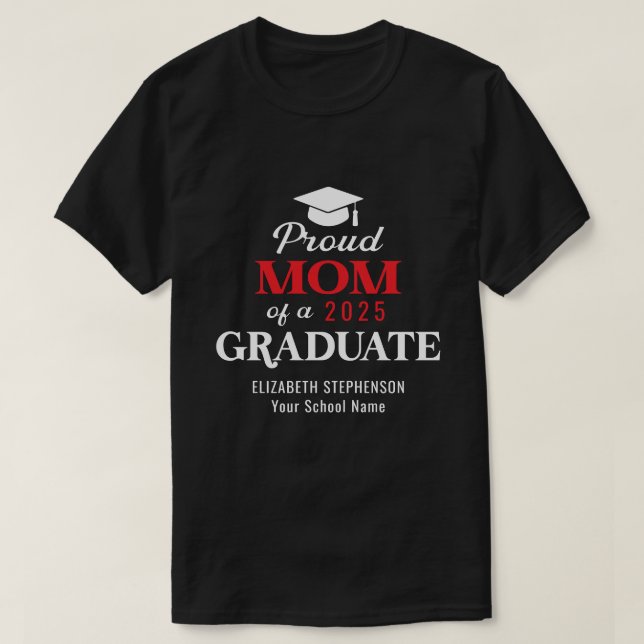 Proud Mum of the graduate family matching  T-Shirt (Design Front)