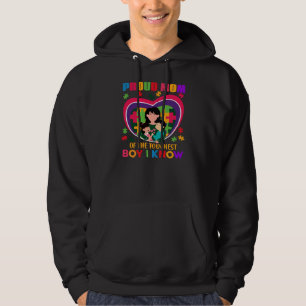 Proud Mum Of The Toughest Boy I Know World Autism Hoodie