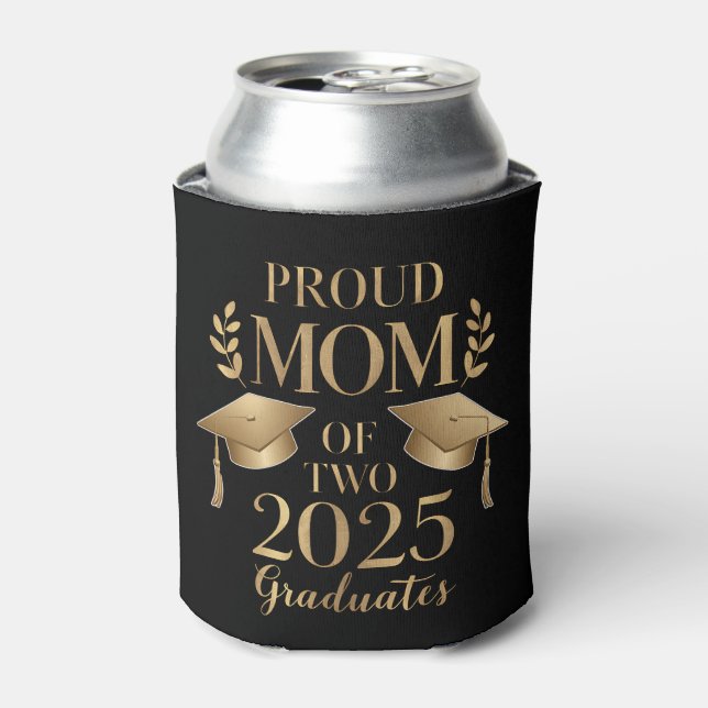 Proud Mum of Two 2025 Graduates Graduate Twins Can Cooler (Can Front)