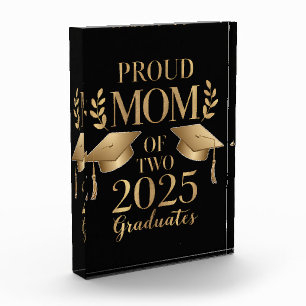 Proud Mum of Two 2025 Graduates Graduate Twins Photo Block