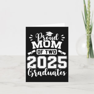 Proud Mum Of Two 2025 Graduates Graduation  Card