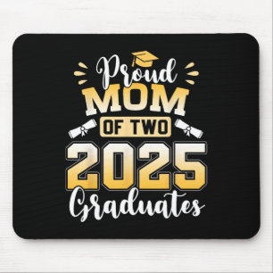 Proud Mum Of Two 2025 Graduates Senior Mum Cl Of 2 Mouse Mat