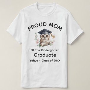 Proud Mum Owl Pre-K Kindergarten Graduation T-Shirt