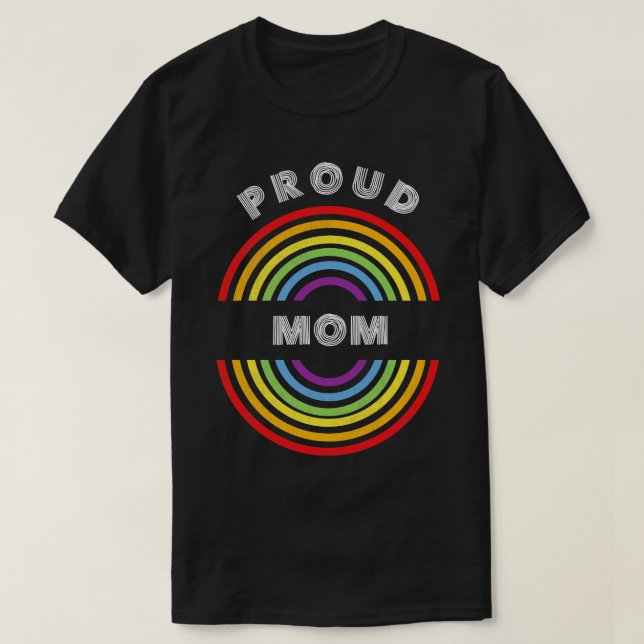 Proud mum Pride LGBT  LGBTQ T LGBT Supporter Pride T-Shirt (Design Front)