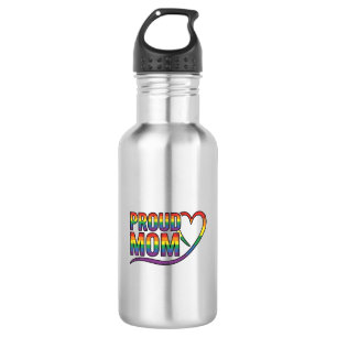 Proud Mum Rainbow Heart Vintage Engraving Design_1 532 Ml Water Bottle