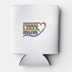 Proud Mum Rainbow Heart Vintage Engraving Design_1 Can Cooler