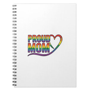 Proud Mum Rainbow Heart Vintage Engraving Design_1 Notebook