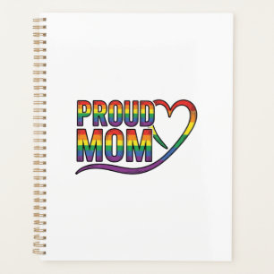 Proud Mum Rainbow Heart Vintage Engraving Design_1 Planner