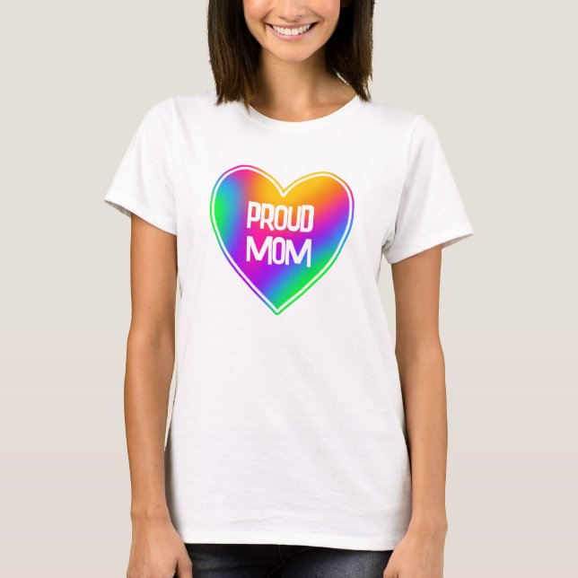 Proud Mum Rainbow Heart Women's T-Shirt (Front)