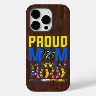 Proud Mum World Down Syndrome Awareness Day Ribbon Case-Mate iPhone 14 Pro Case