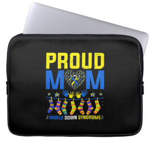 Proud Mum World Down Syndrome Awareness Day Ribbon Laptop Sleeve