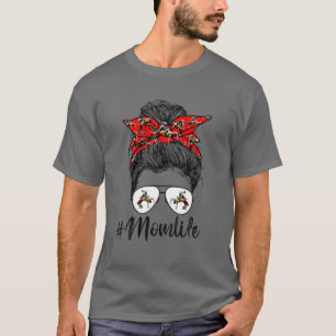 Proud Mum Wrestling Sport Bandanna Wrestling Messy T-Shirt