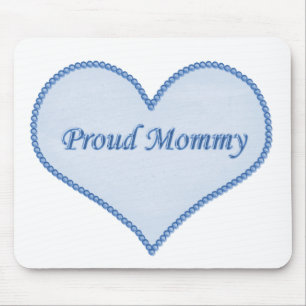 Proud Mummy Mousepad, Blue Mouse Mat