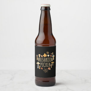 Proud Mushroom Picker Beer Bottle Label