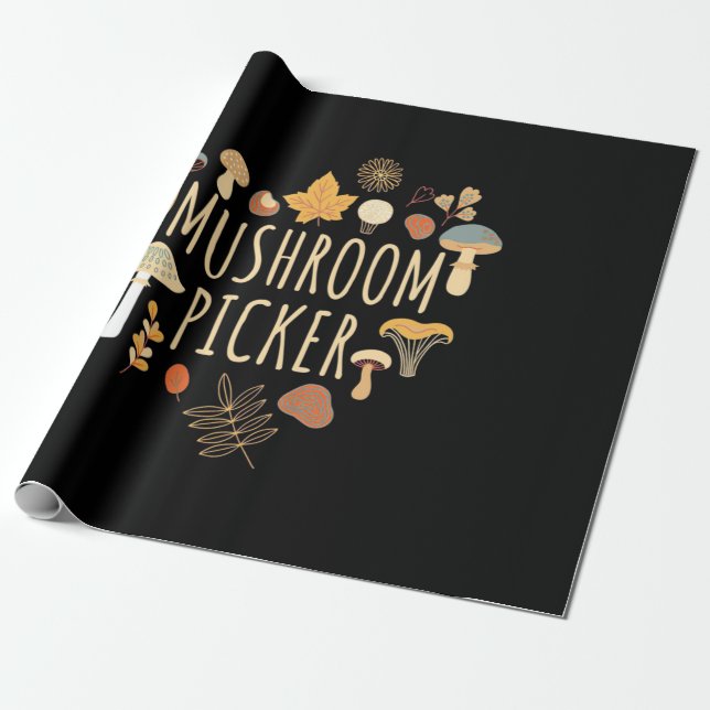 Proud Mushroom Picker Wrapping Paper (Unrolled)