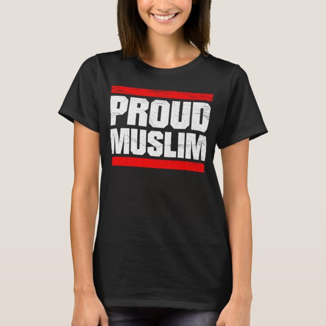 Proud Muslim Muslima Arabic Culture Quran Sura Isl T-Shirt (Front)