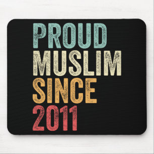 Proud Muslim Since 2011 Embracing Islamic Faith Ne Mouse Mat