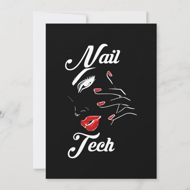 Proud Nail Tech Invitation (Front)