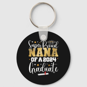 Proud Nana 2024 Graduate Senior Graduation College Key Ring