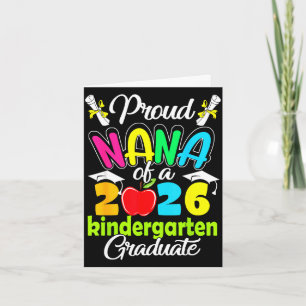 Proud nana of 2026 graduate kindergarten card