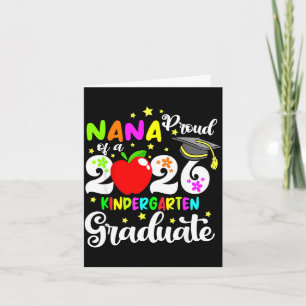 Proud nana of 2026 kindergarten graduate mothers card