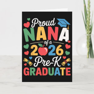 Proud Nana Of A Cl 2026 Pre-k Graduate Graduation Card
